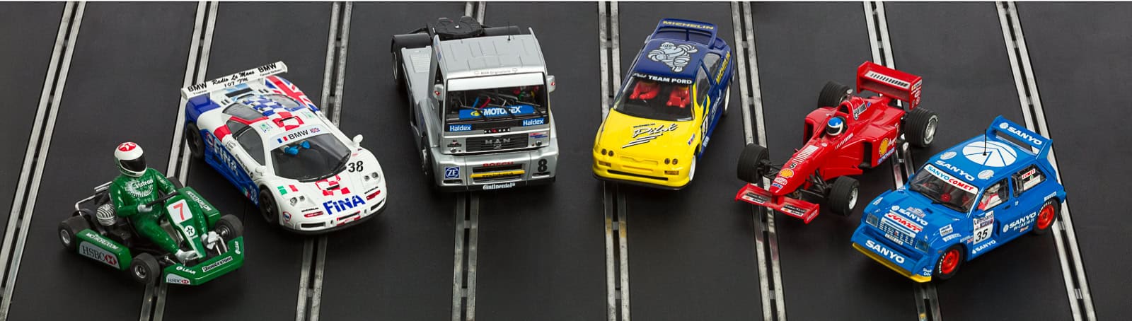 An example of Six different slot car classes raced at Bolwextric club