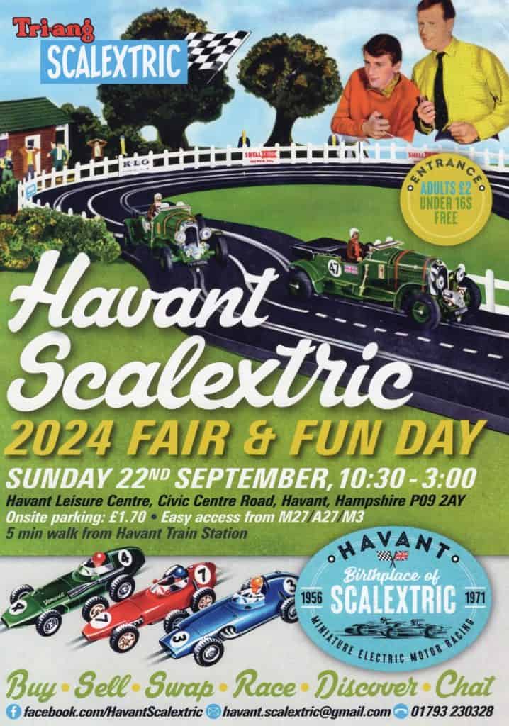 National Scalextric Collectors Club Havant Leisure Centre Swapmeet poster