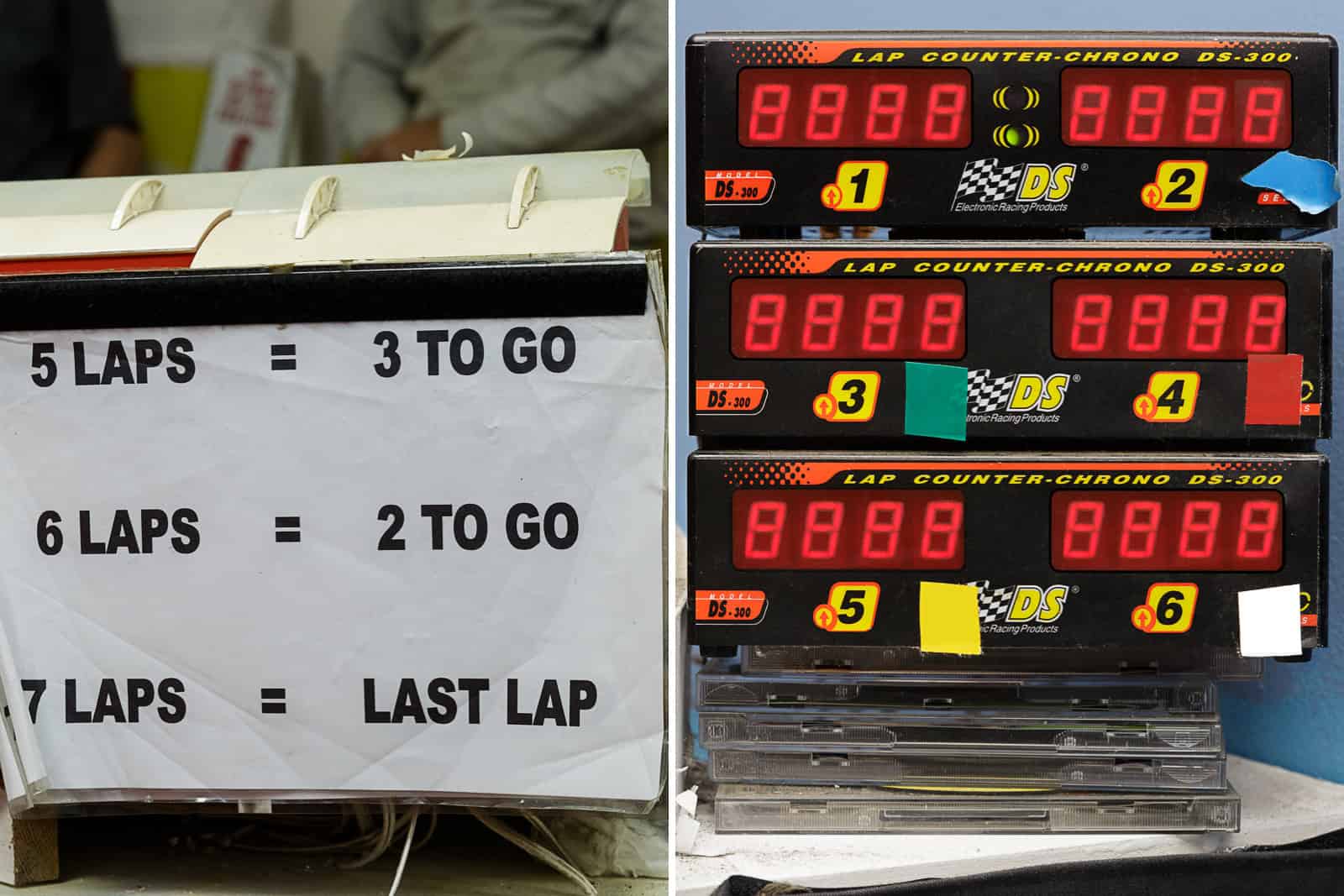 Electronic and manual lap counters