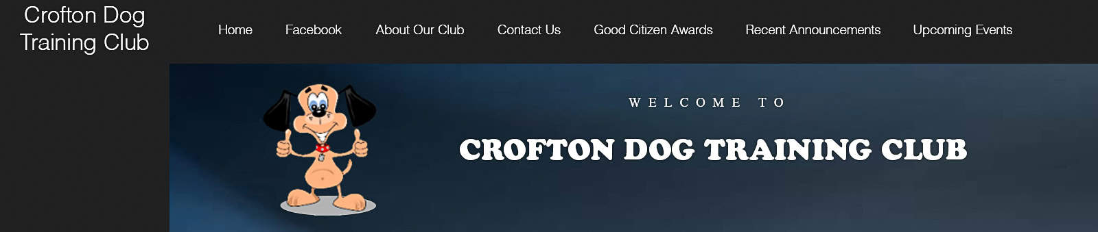 Crofton Dog Training Club website banner