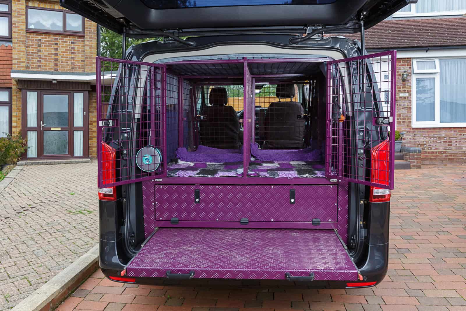 Customised van for travelling with dogs